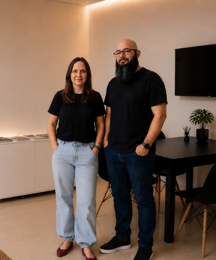 Vitor e Juliana, sócios da Pictore